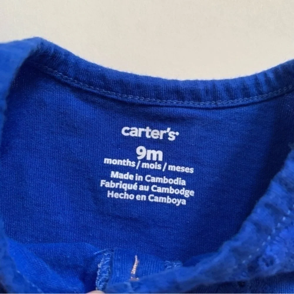 NFS.  carters baby girl matching 2 piece set size 9 months